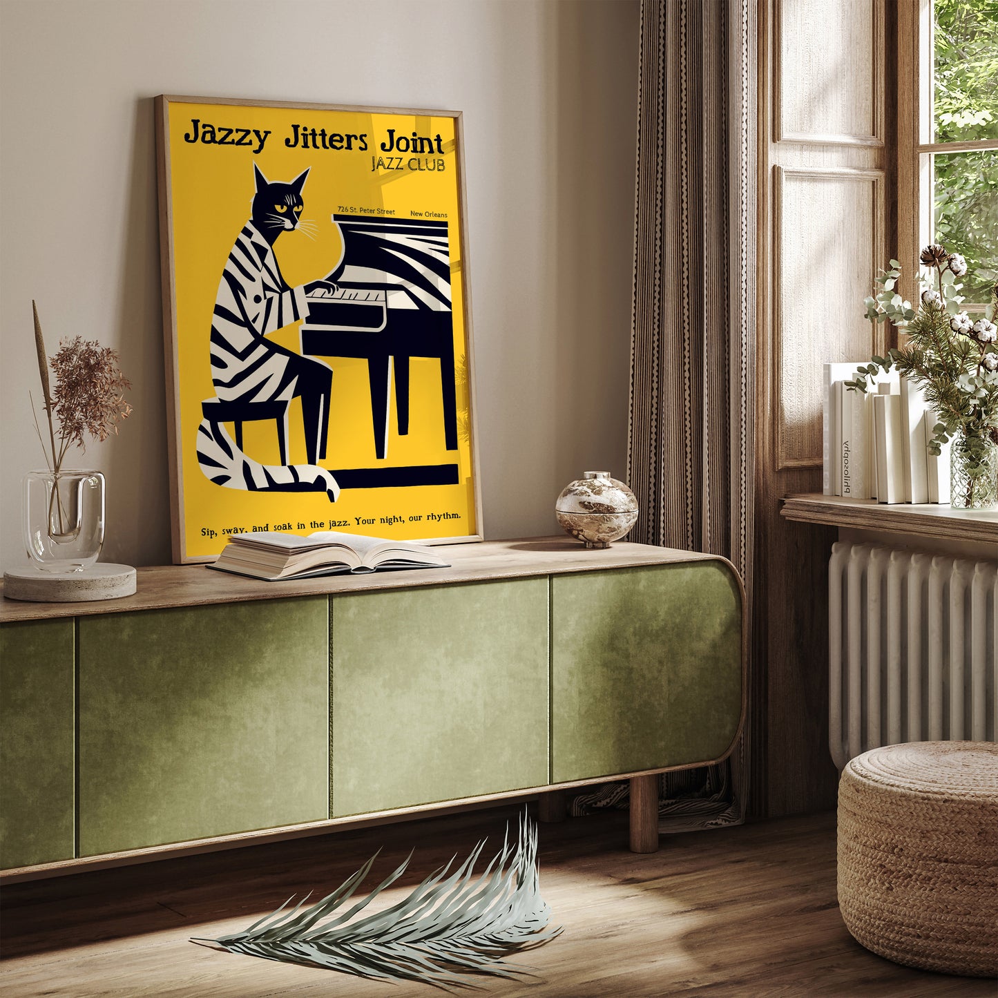 Jazzy Jitters Music Club New Orleans Poster