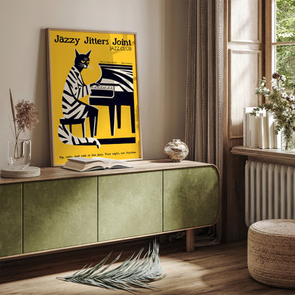 Jazzy Jitters Music Club New Orleans Poster