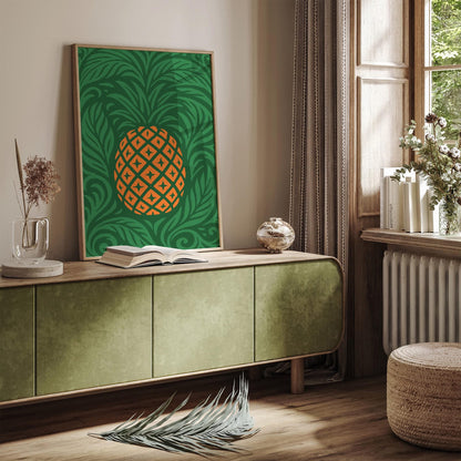 Kitchen Wall Art - Tropical Pineapple Print