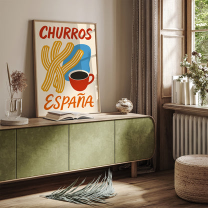 Churros Espana Food Art Print for Kitchen Wall Decor