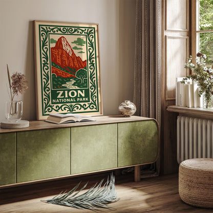 Zion National Park Poster - Travel Wanderlust Wall Art