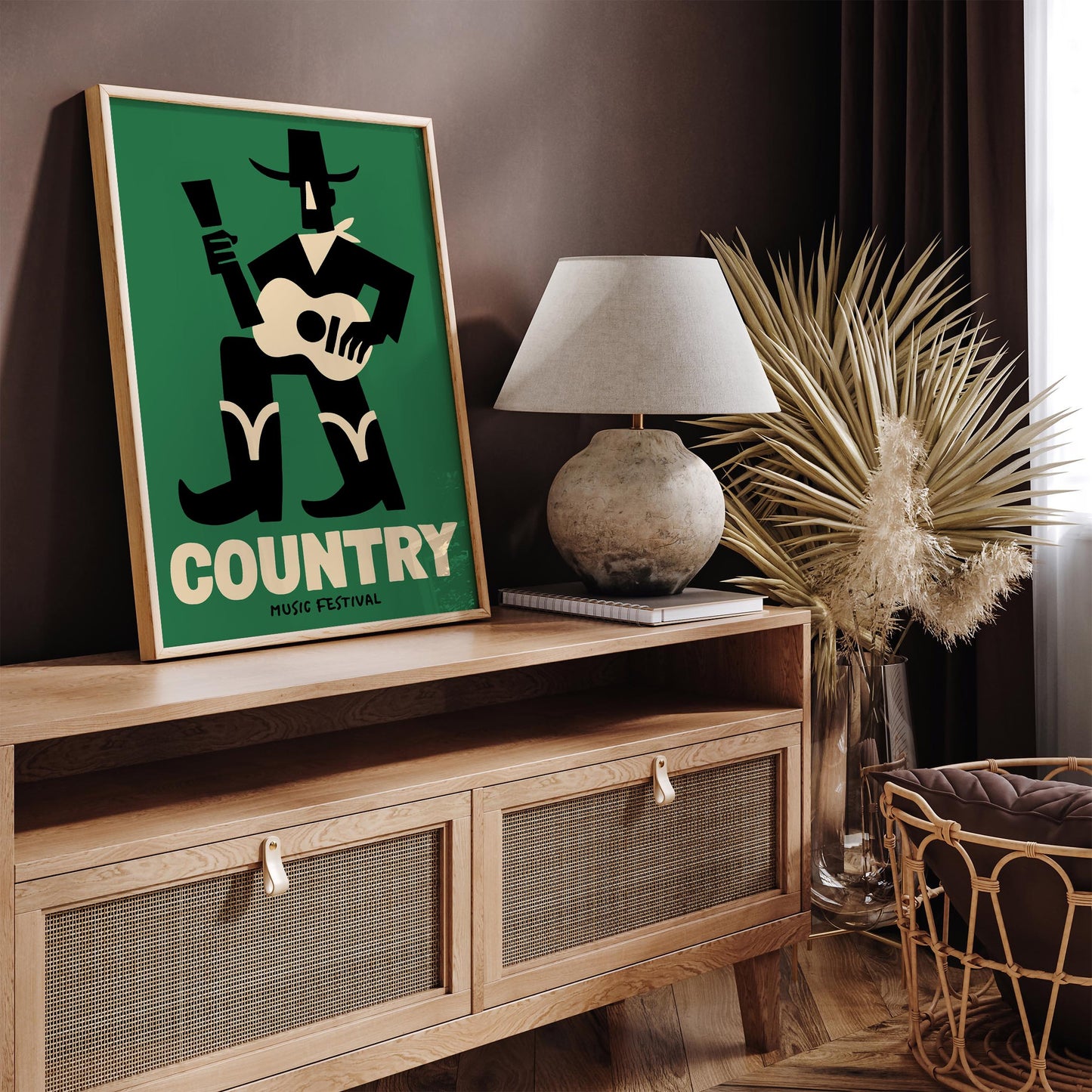 Country Music Festival Poster - Cowboy Wall Art