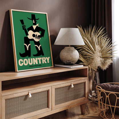 Country Music Festival Poster - Cowboy Wall Art