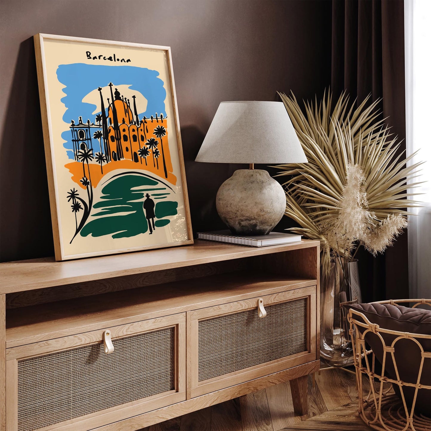 Barcelona Hotel Room Wall Decor Art Print