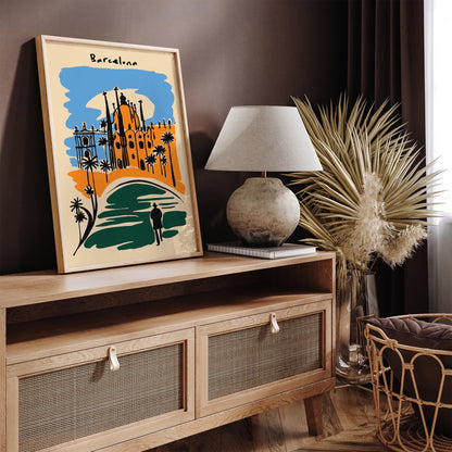 Barcelona Hotel Room Wall Decor Art Print