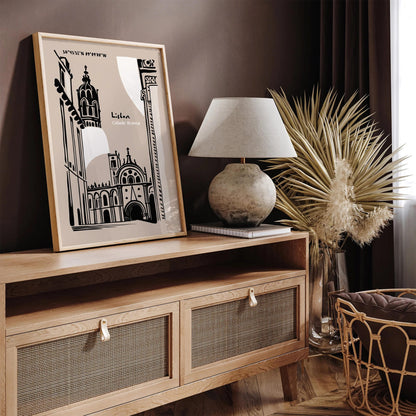 Lisbon Cidade Bianca White City Art Print