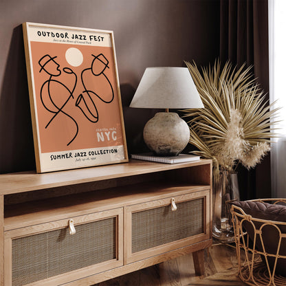 Outdoor Jazz Fest NYC Poster - Music Art Print