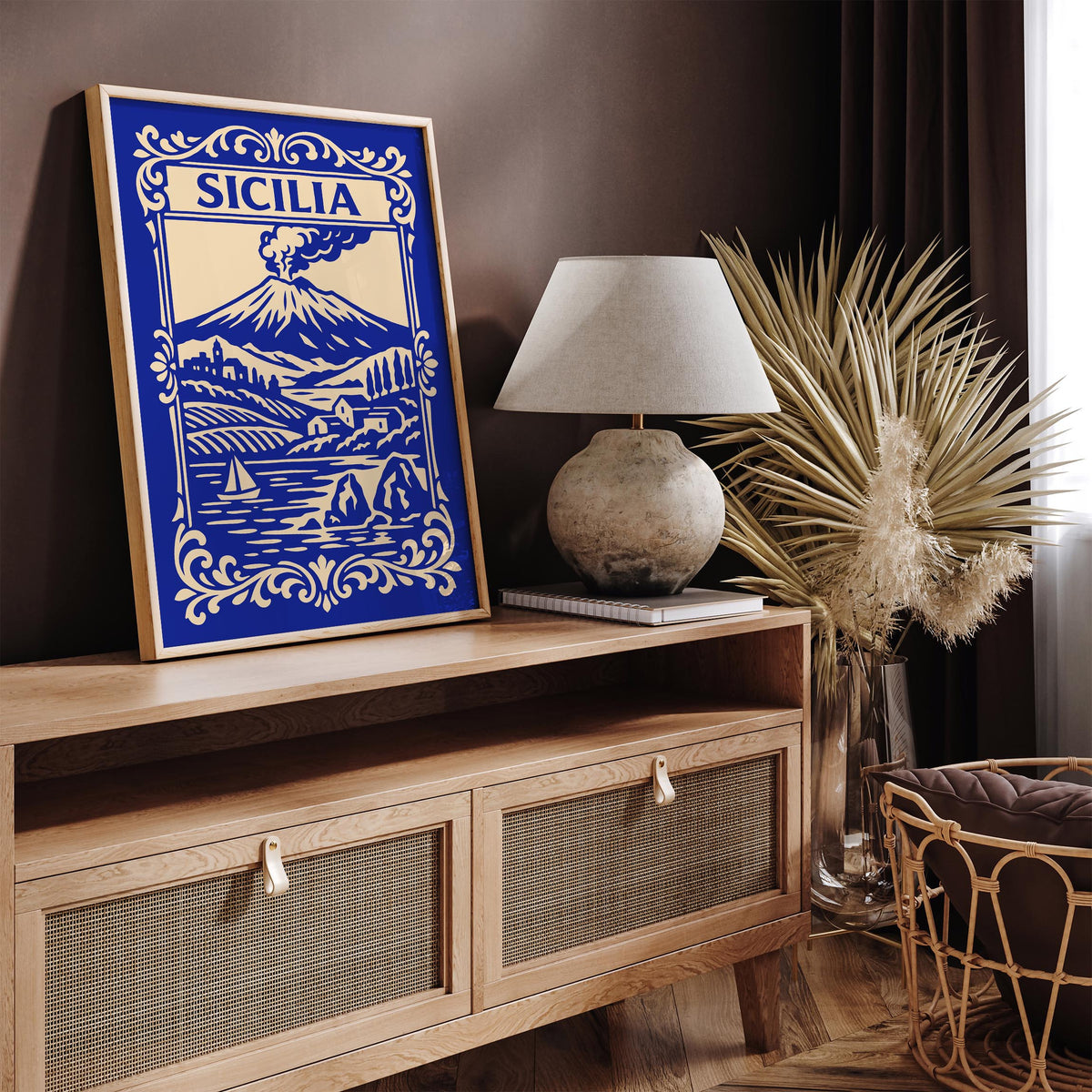 Mount Etna Sicily Landscape Poster