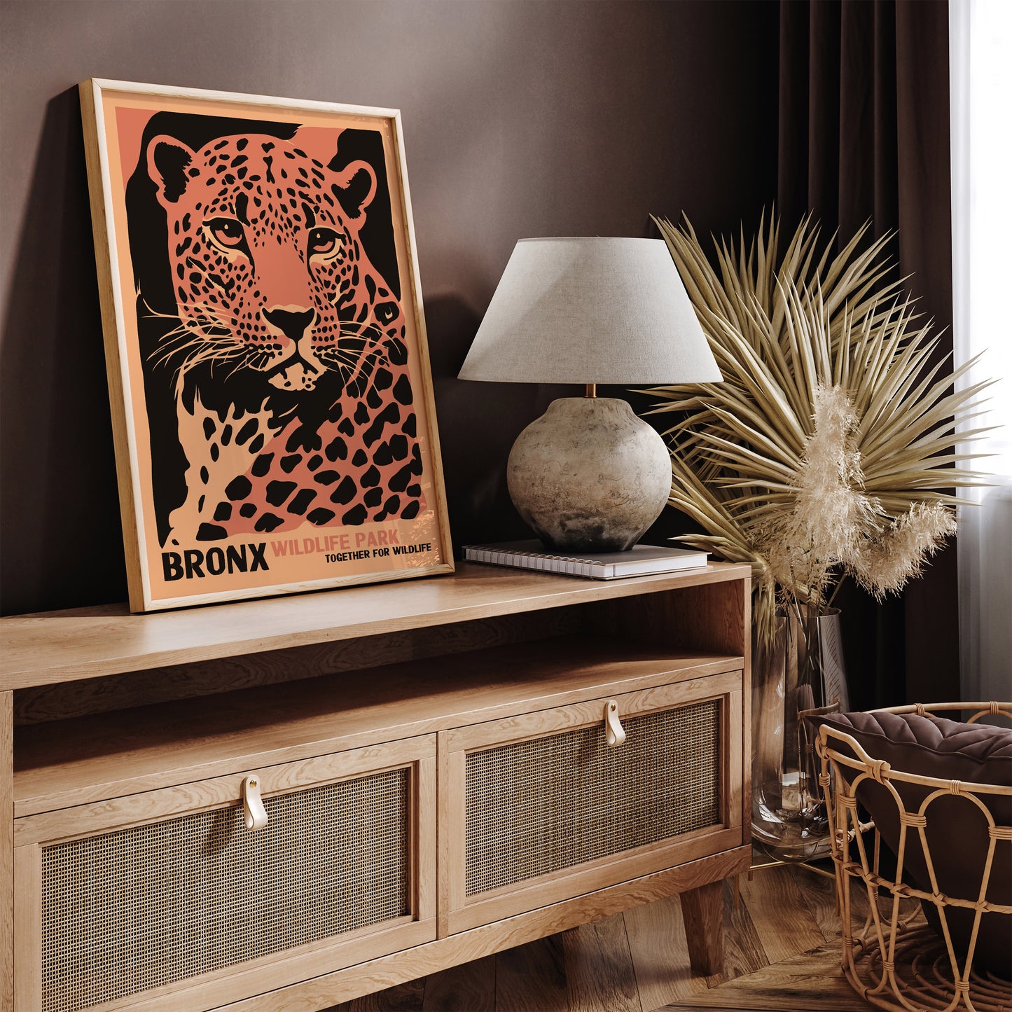 Bronx Wildlife Park Vintage Poster