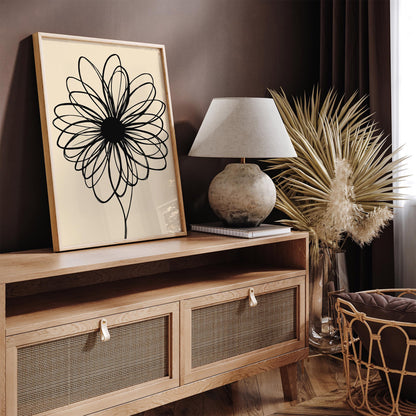 Minimalist Floral Line Art Poster