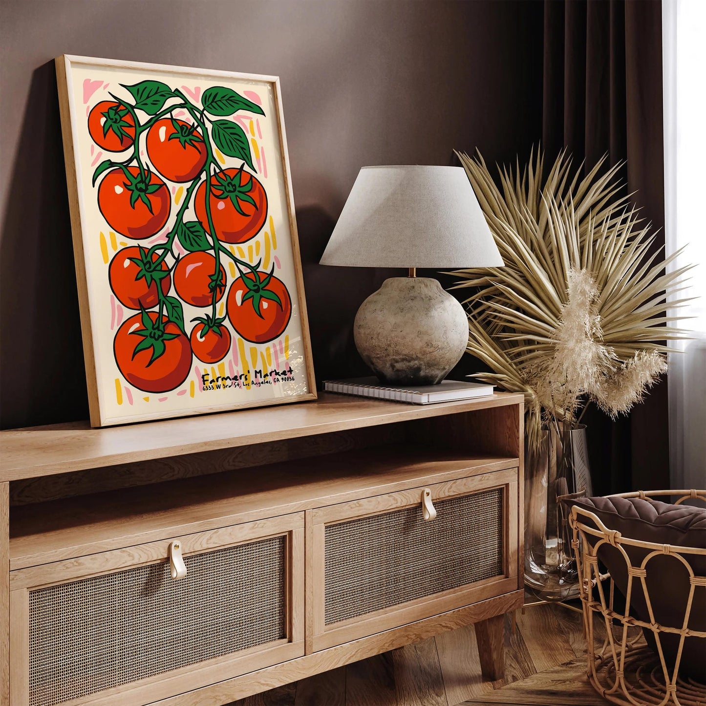 California Farmers Market Tomatos Poster