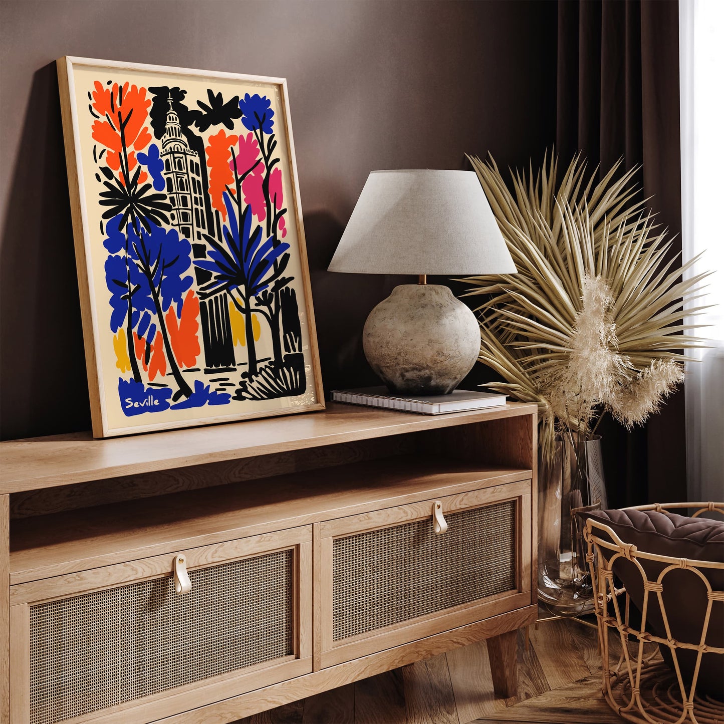 Seville Spain Colorful Vibrant Travel Poster