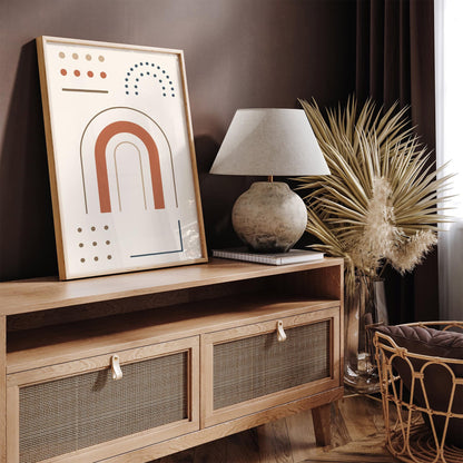 Modern Aesthetic Minimalist Art Print in Neutral Tones