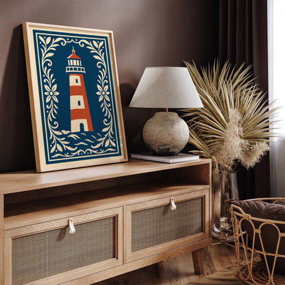 Lighthouse Art Print, Nautical Elegant Wall Art Poster