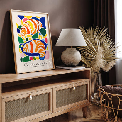 Croissant Colorful Wall Art Print
