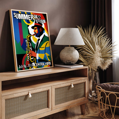 Summer Jazz Festival NYC Retro Poster