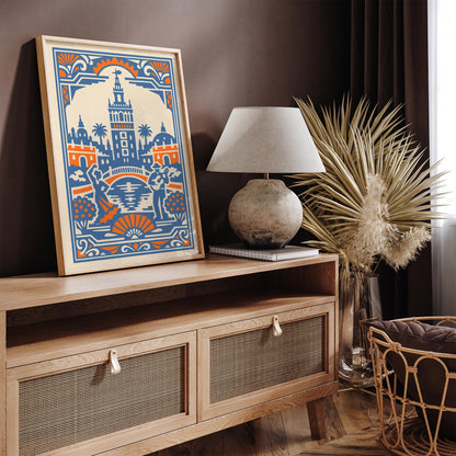 Seville Andalusia Travel Poster – Spain Wall Art Print