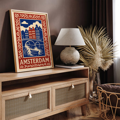 Amsterdam City Poster - Travel Art Print
