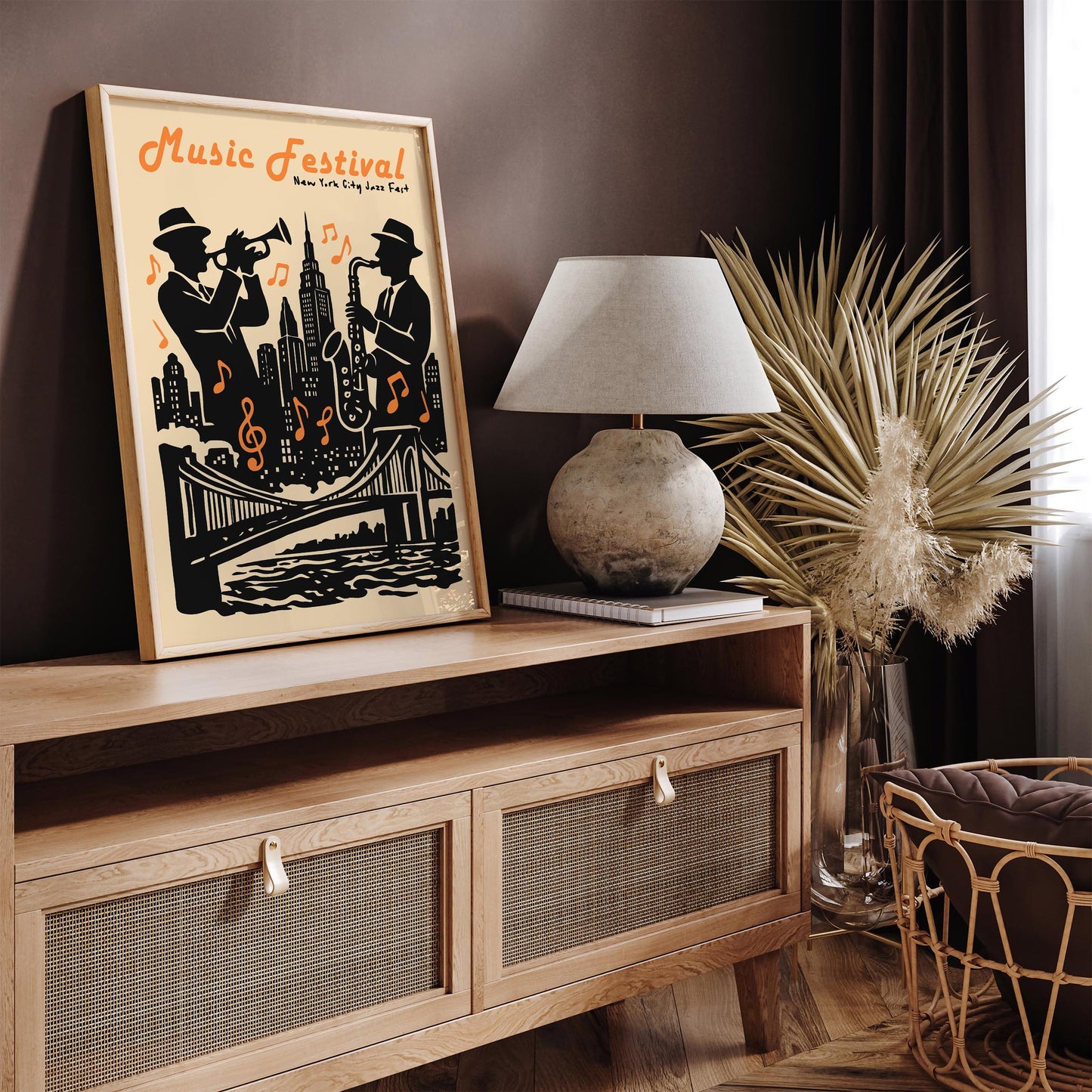 Music Festival Poster - Jazz Fest Retro Wall Art