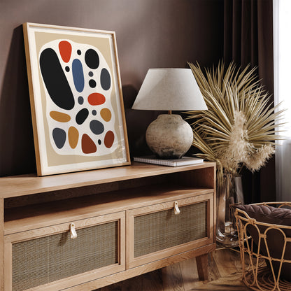 Abstract Boho Stones Poster