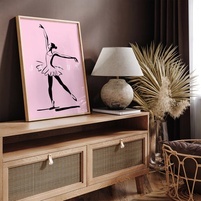 Minimalist French Ballet Wall Art Print