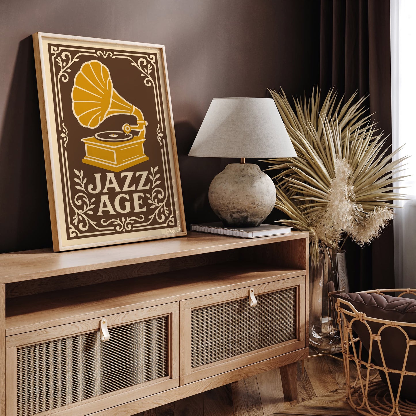 Jazz Age Music Poster - Gramophone Art Print