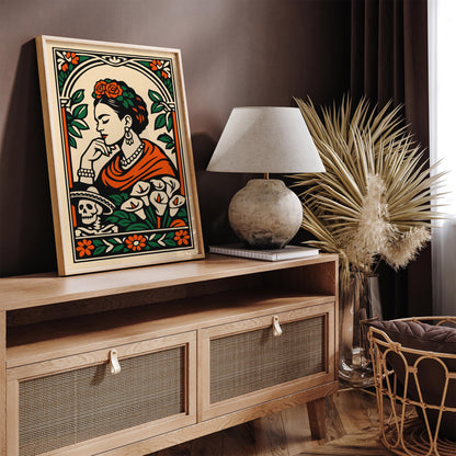 Frida Kahlo Inspired Woman Poster