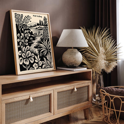 Mill Valley Travel Black Ink Poster