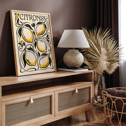 Vintage Lemon Poster