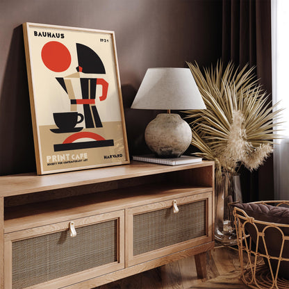 Bauhaus Cafe Harvard Exhibition Poster – Modern Art Wall Print
