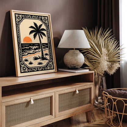 Hawaii Tropical Sunset Poster