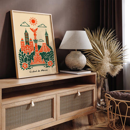 Ciudad de Mexico Travel Poster Print