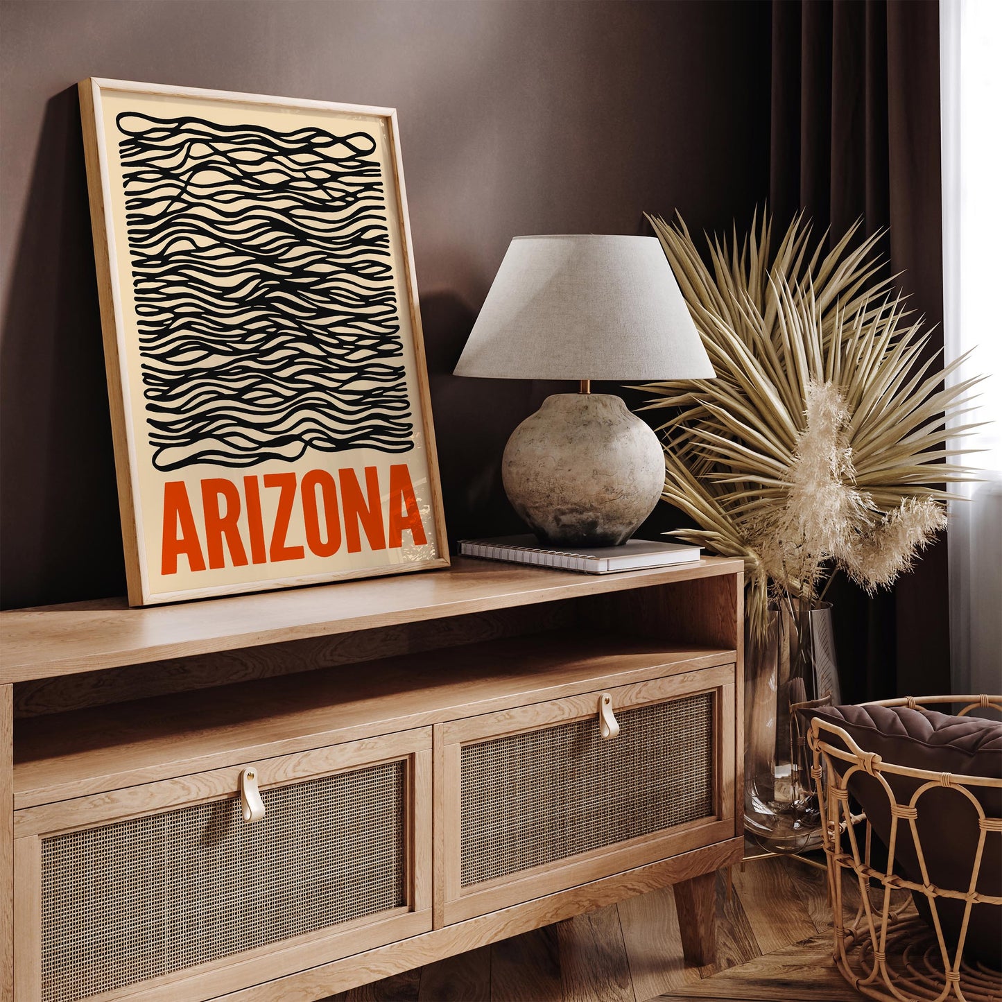 Arizona Abstract Poster - Mid Century Modern Wall Art