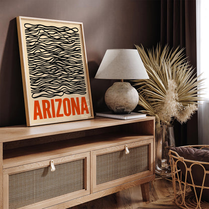 Arizona Abstract Poster - Mid Century Modern Wall Art