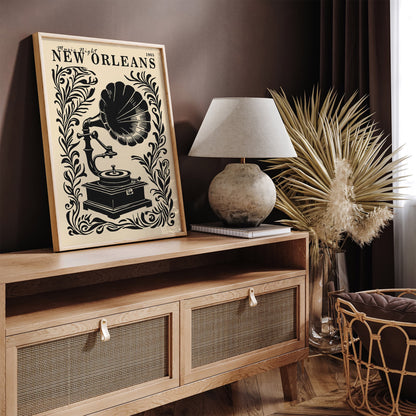 Music Night New Orleans Vintage Poster