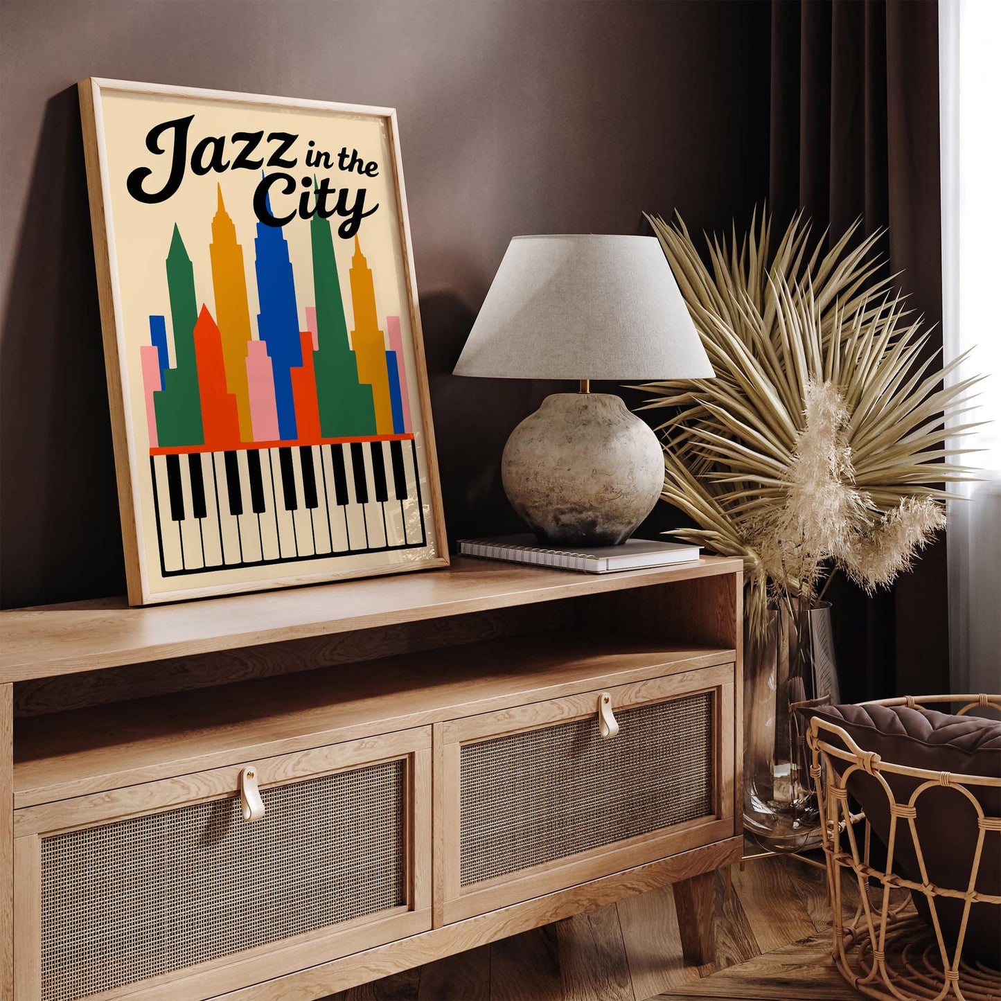 Jazz in the City Colorful Poster