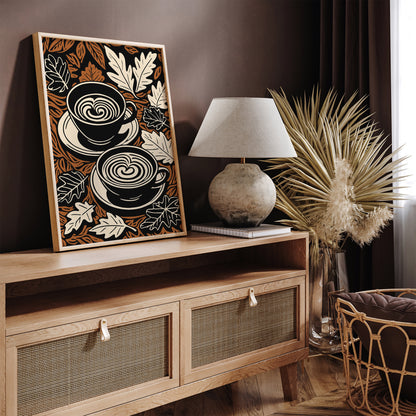 Autumn Coffee Art – Kitchen Wall Decor