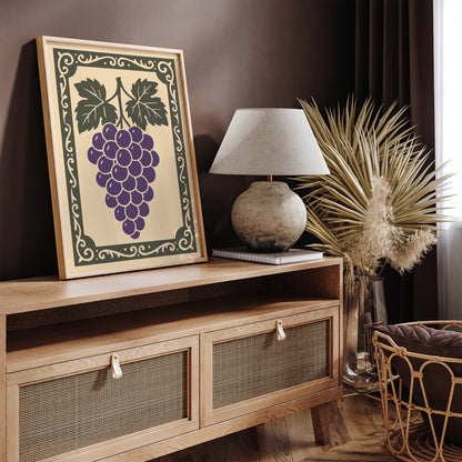 Bunch of Grapes Art Print - Kitchen Victorian Style Wall Art