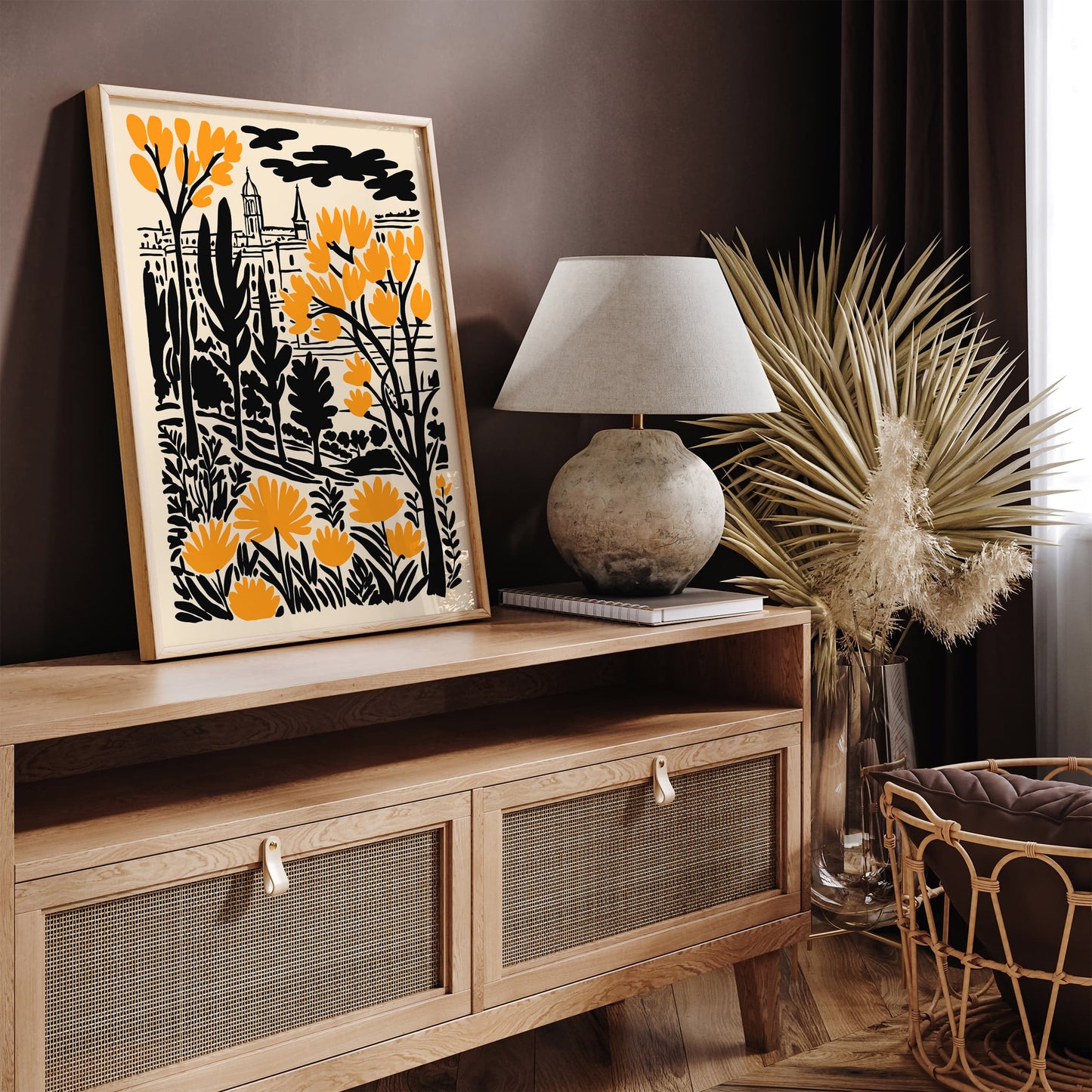 France Cityscape Yellow Poster