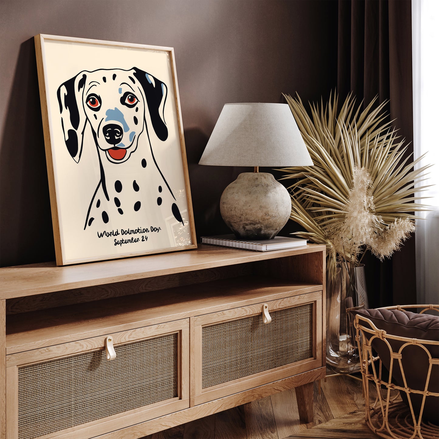 Cute Dalmatian Wall Art Print