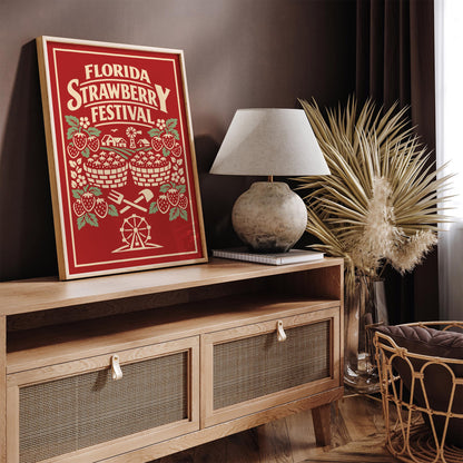 Vintage Florida Strawberry Festival Poster