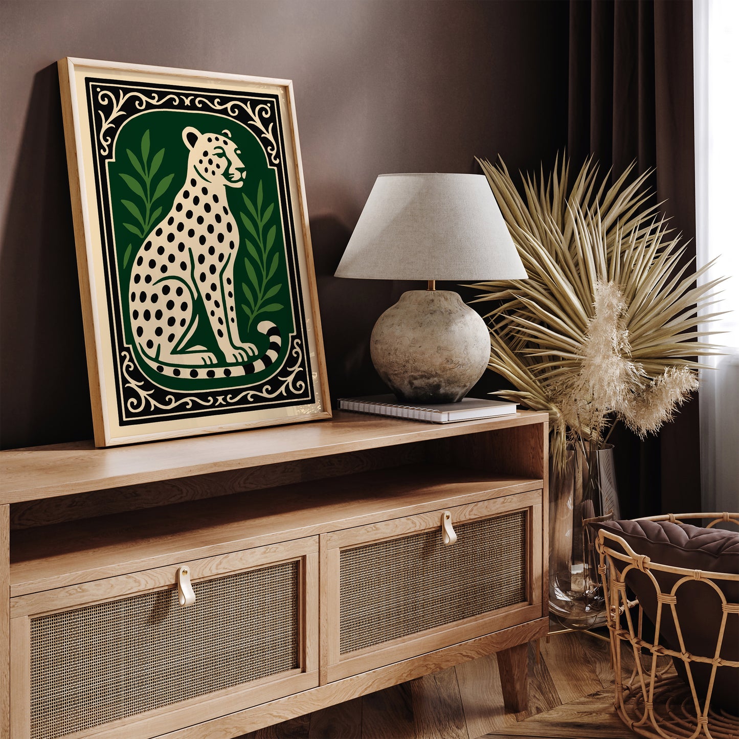Elegant Cheetah Animal Art Print