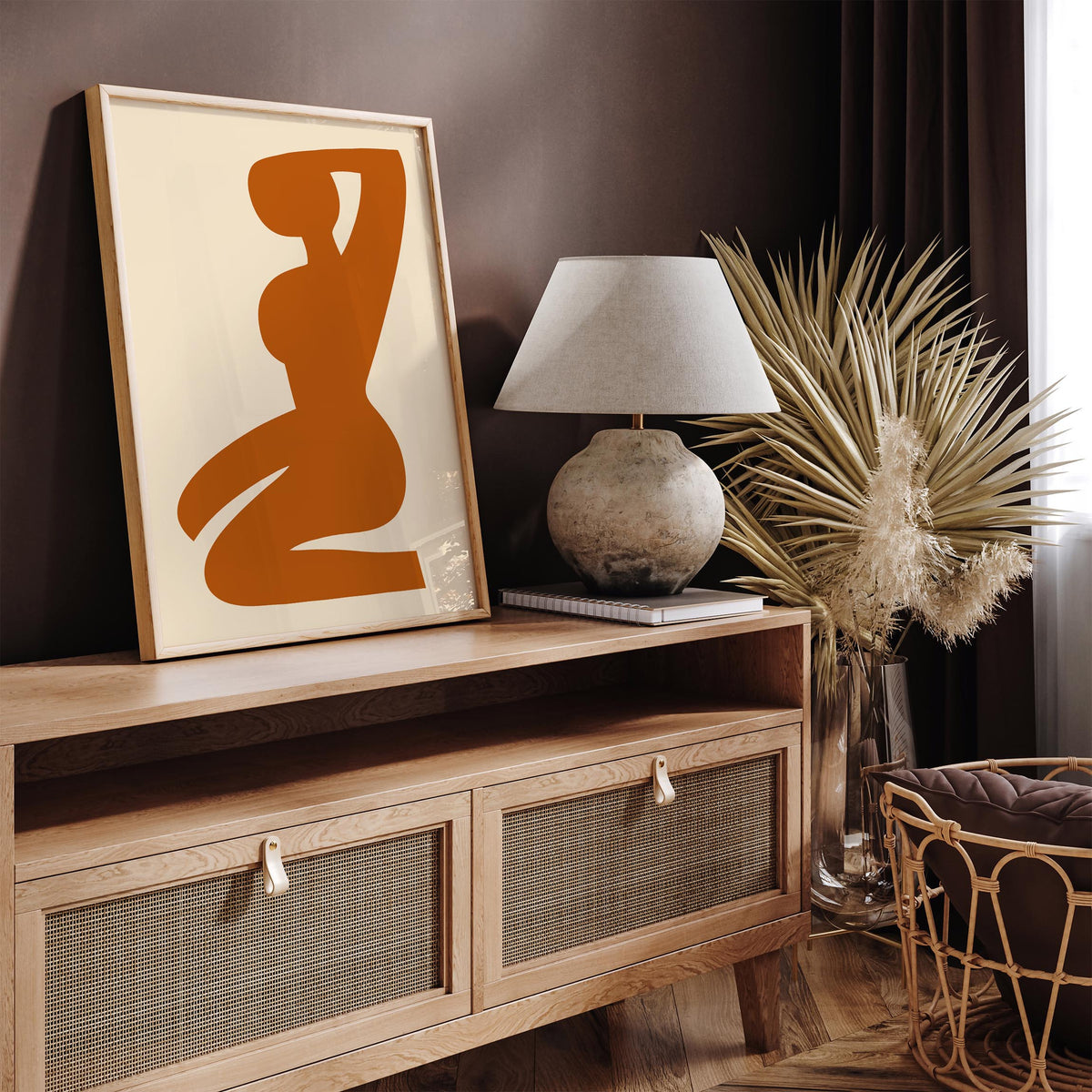 Abstract Woman Silhouette Art Poster