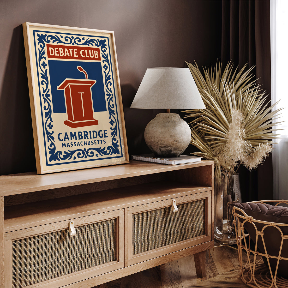 Cambridge Massachusetts Debate Club Art Poster
