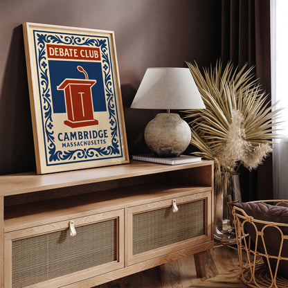Cambridge Massachusetts Debate Club Art Poster