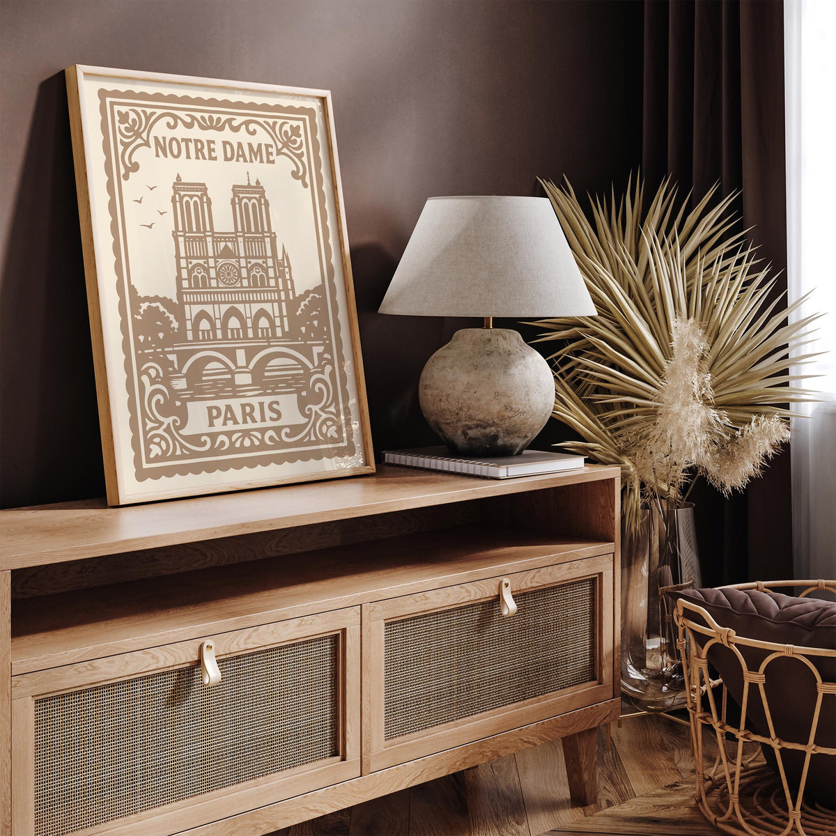 Notre Dame Paris Travel Poster