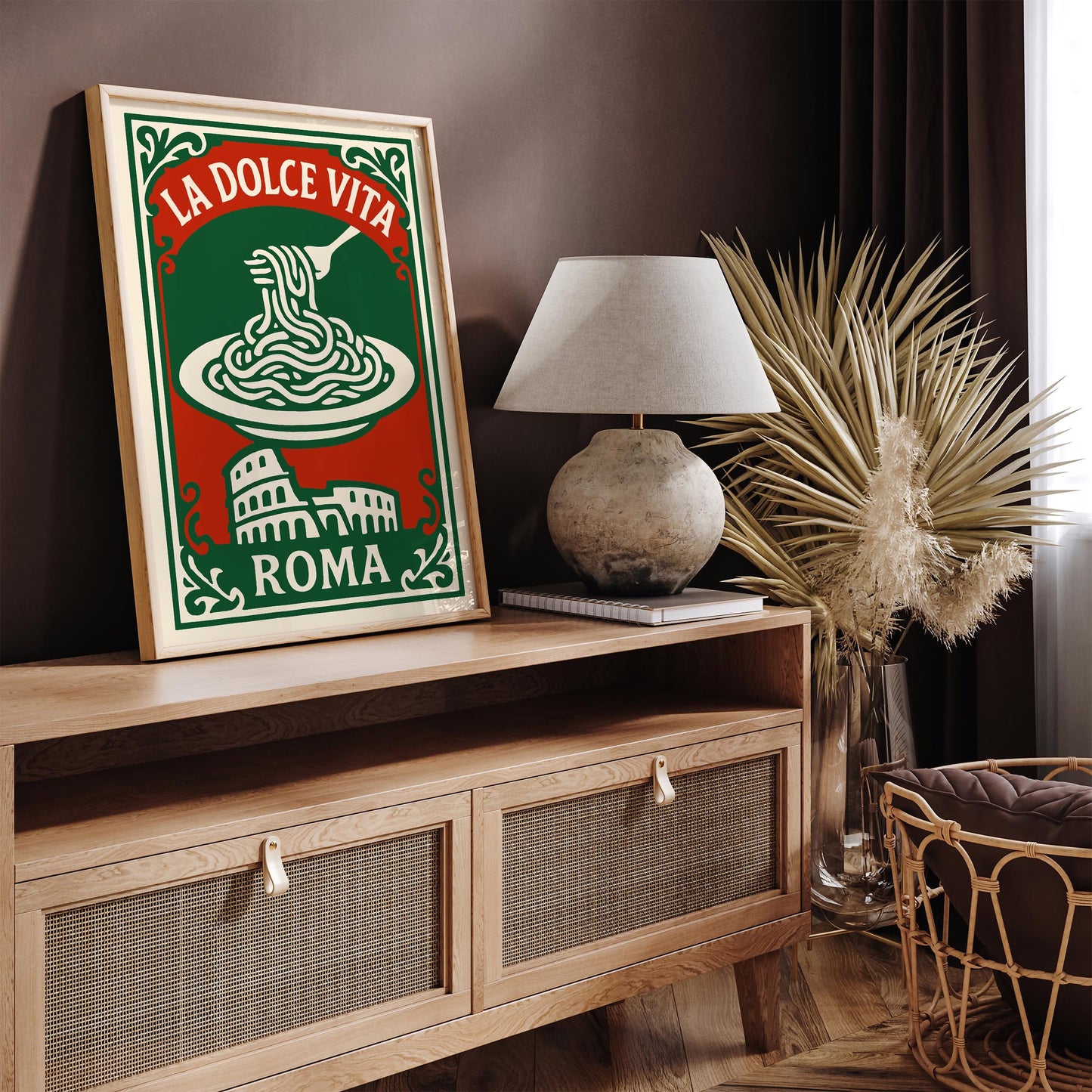 La Dolce Vita Poster - Roma Travel Art Print