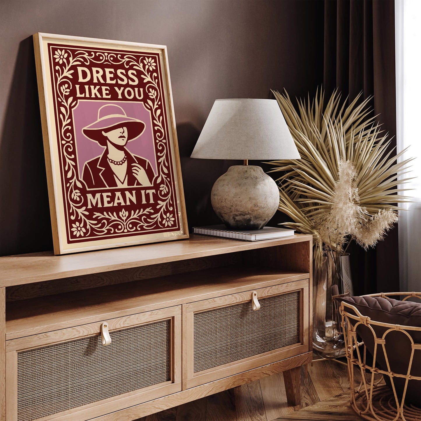 Dress Like You Mean It Poster - Vintage Fashion Art Print