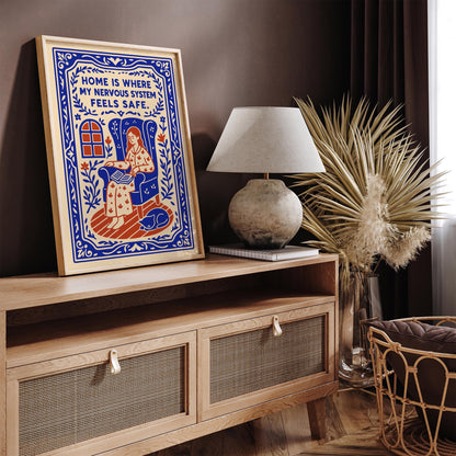 Home Is Where I Feel Safe Poster - Quote Wall Art