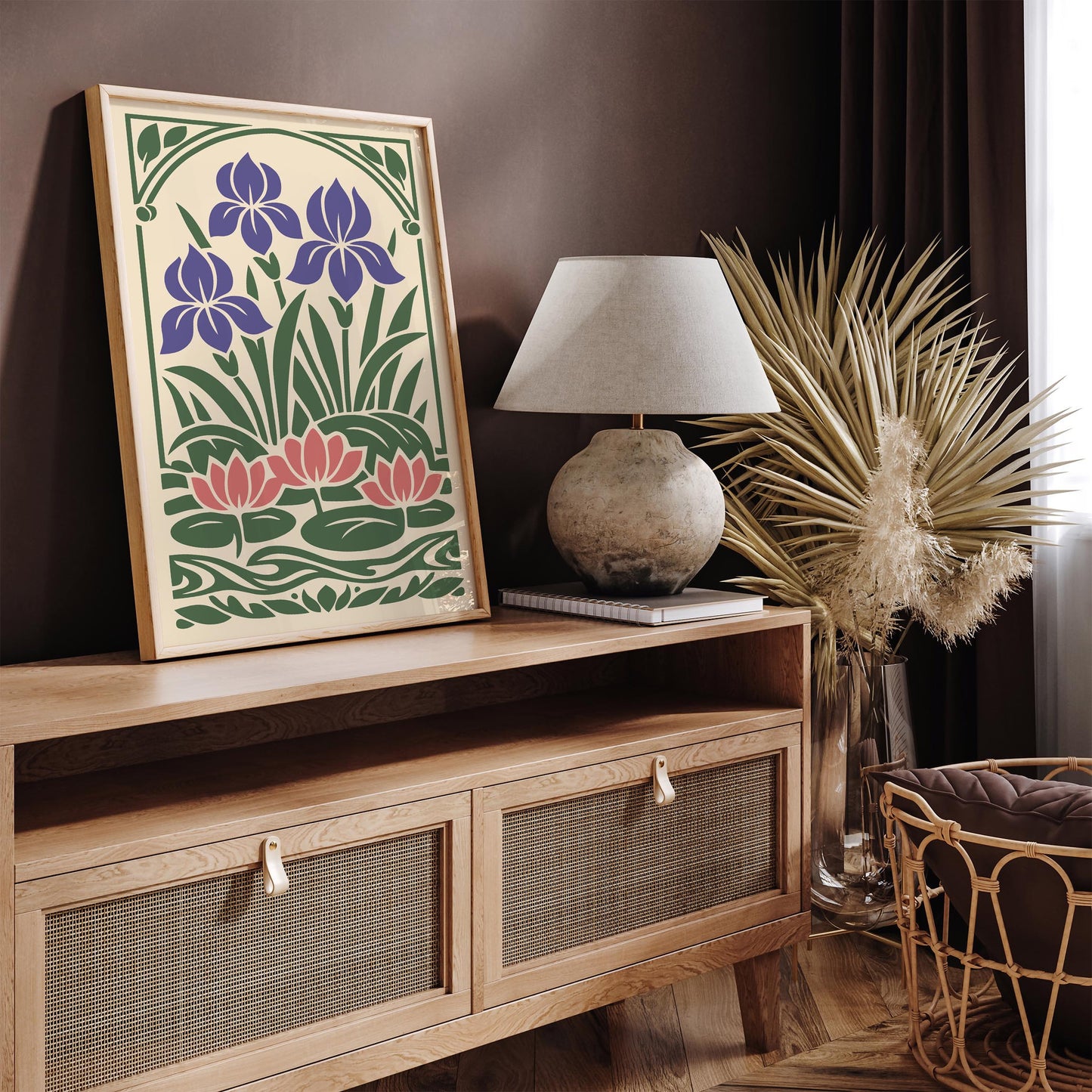 Water Lilies Botanical Poster